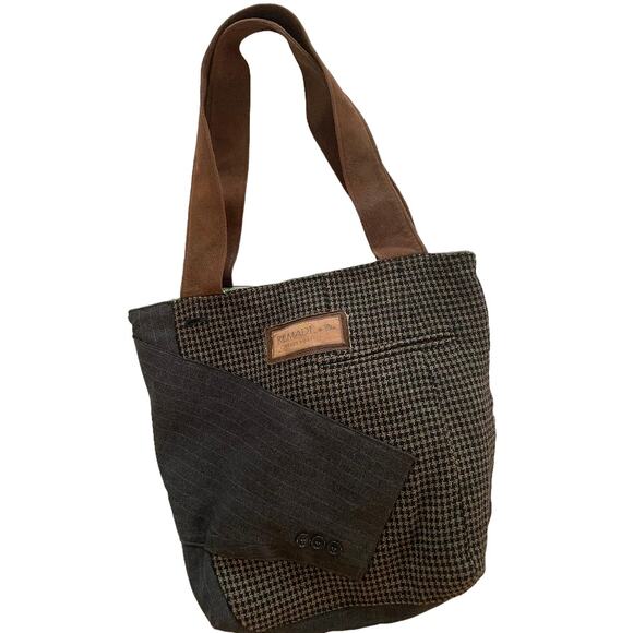 Remade Unique Brown Suit Bag/Tote by Kelly Rozelle - Picture 7 of 7